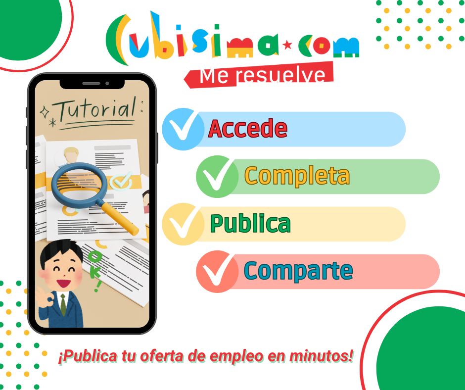 Pasos para publicar una oferta de empleo en Cubisima