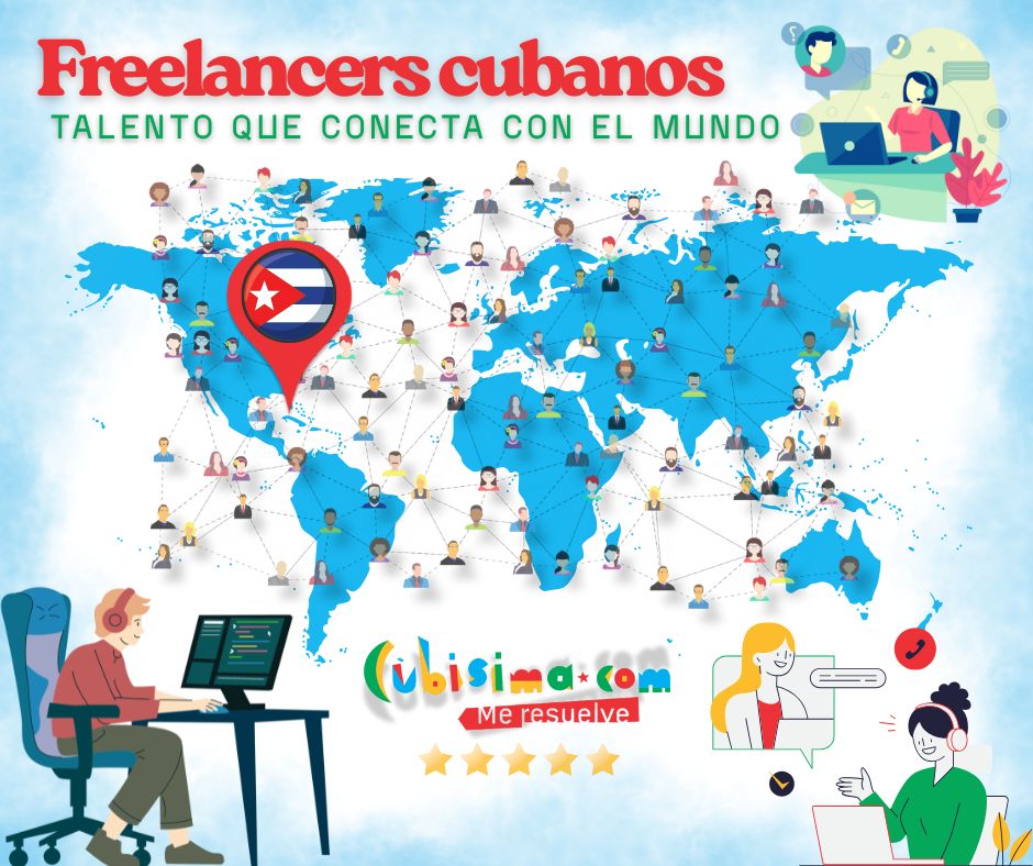 Contratar freelancers cubanos conectados con empresas del mundo, ofreciendo talento creativo y remoto desde Cuba.